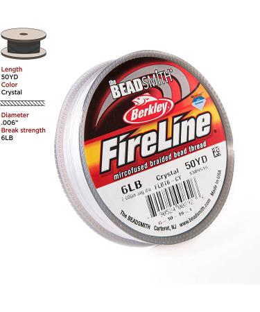 Berkley Fireline Micro-Fused Braided Thread 6lb Test .006mm Diameter 50 Yard Spool - Crystal Color for Jewelry Making - Buy Online on GoSupps.com