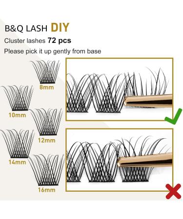 D Curl 10mm 72 Clusters Mega Volume Eyelash Clusters DIY Extensions - Soft Fluffy XS C-10mm B 01 - Buy Online on GoSupps.com