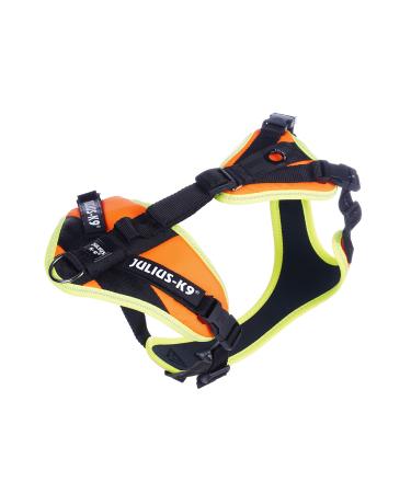 Julius-K9 19MTR-FOR-XS-AMZ Mantrailing & Outdoor Dog Harness Size: XS UV orange with neon edge XS UV orange with neon edge