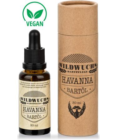 Bart l Havana from Wildwuchen Bartpflege - Beard Oil Bart Oil Naturally and vegan for a soft beard and healthy beard growth with fragrance after Caribbean (1 x 30 ml) - Buy Online on GoSupps.com