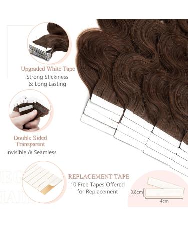 Buy SEGO TAPE Extensions - Real Hair 35cm Adhesive Tape 20 Pieces 40g + 10 Double-Sided for Effortless Style - Buy Online on GoSupps.com