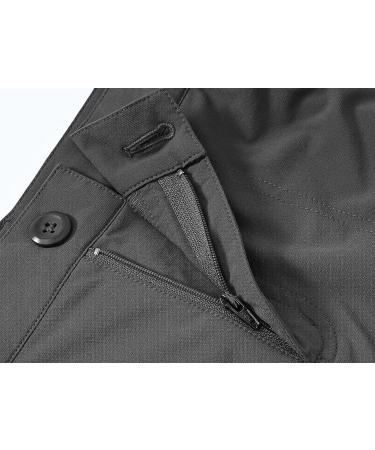 BASUDAM Women's Quick Dry Hiking Shorts - Water Resistant with Zipper Pockets, Dark Grey Large - Buy Online on GoSupps.com