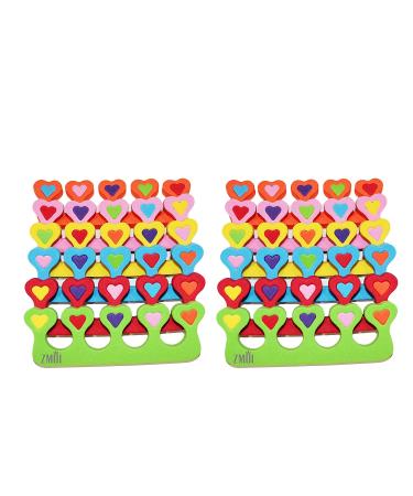 Kids' Premium Colorful Heart Toe Separators - Set of 24 - Super Soft & Durable - Buy Online on GoSupps.com