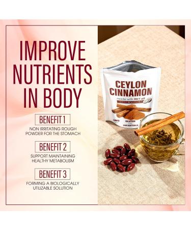 Lirae Ceylon Cinnamon Capsules 300 Softgels 7200mg Equivalent with Mct Oil Extra Strength Cinnamon Supplements Non-GMO Gluten Free (1) 1 Count (Pack of 1) - Buy Online on GoSupps.com