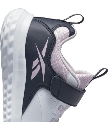 Reebok Girl's Rush Runner 4.0 Alt Sneakers - White/Pink/Navy - Size 2 UK Child - Buy Online on GoSupps.com