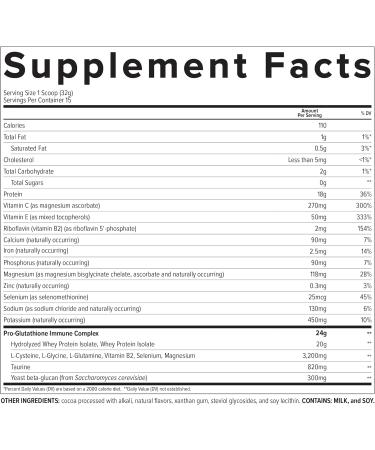 Essential Nutrition Immuno Whey - Isolate & Hydrolyzed Whey Protein Powder with Added Amino Acids to Support Glutathione Production - Beta Glucan - Chocolate - 16.9 oz (15 Servings) - Buy Online on GoSupps.com