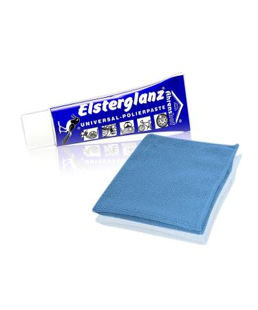 Helmecke & Hoffmann * Elsterglanz universal polishing paste for metals tube 40 ml + microfiber cloth | The original from Germany
