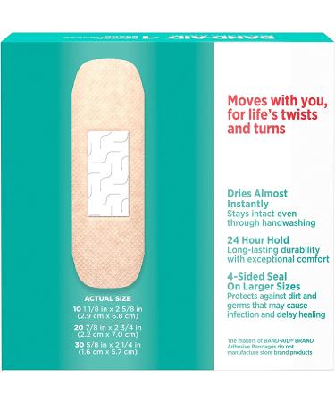 Band-Aid Skin-Flex Adhesive Bandages for First Aid - 60 Count Twin Pack - Buy Online on GoSupps.com