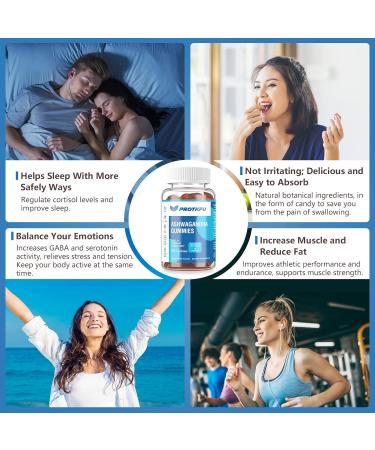 2 Pack Ashwagandha Gummies & Vitamin D3 Gummies Organic Aswangdha Supplement for Improve Sleep Stress Relief & Mood Calm (Non-GMO Gluten-Free & Sugar Free) 60 Count (Pack of 2) - Buy Online on GoSupps.com