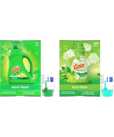 Gain Laundry Detergent & Fabric Softener Eco-Box Bundle - Original Scent | Eco-Friendly & Convenient - Buy Online on GoSupps.com