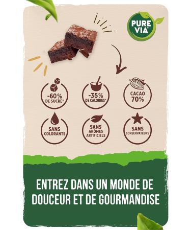 Pure Via - Preparation for Brownie - Less than 60% sugar - 337g - Buy Online on GoSupps.com