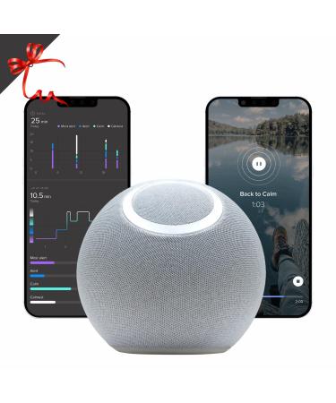 Reflect Orb: Use Biofeedback to Help with Relaxation | Calming Tangible Experience (Stress Anxiety Mental Health Wellbeing Sleep Focus ADHD Meditation) | Includes a 1 Year Subscription Single