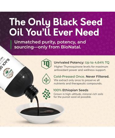 BioNatal Ethiopian Black Seed Oil 16oz PET/Plastic Bottle Cold Pressed Nigella Sativa Black Cumin Seed Oil Unrefined & Non-Filtered High TQ Up to 4.64% Supports Immune System Digestive 16 Fl Oz (Pack of 1) PET (Plas  - Buy Online on GoSupps.com