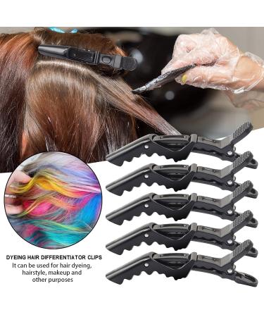Yueci 5-Piece Crocodile Hair Clips - Professional Plastic Styling Clamps for Hairdressers & Salon Use - Buy Online on GoSupps.com