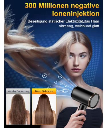 Vbrisi Hair Dryer 2400W Foldable Ionic Blow Dryer Professional Travel Hair Dryer with Hot/Cold Button 3 Heats 3 Speeds AC Motor Salon Hairdryer with Diffuser and Storage Bag for Women Men - Buy Online on GoSupps.com