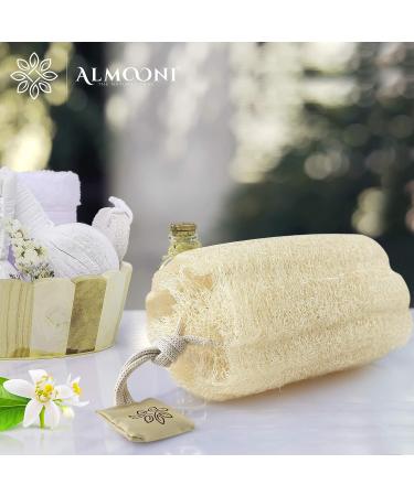 Natural Egyptian Shower Loofah Sponge Body Scrubber - 3 Count (1 Pack) - Buy Online on GoSupps.com