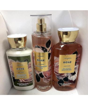 Bath and Body Works - Rose - Shower Gel Body Lotion & Fine Fragrance Mist Daily Trio Summer 2018