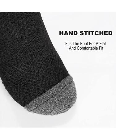 Coskefy Cotton Sneaker Socks for Men & Women - 6 Pairs Long Warm Hiking & Sports Socks (Size 39-42 Black-M08) for Fitness Tennis Jogging & Everyday Wear - Buy Online on GoSupps.com