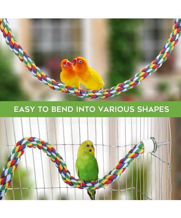 Rope Perch for Birds - Parrot Spiral Climbing Rope (105cm) | Ideal Bird Cage Accessory for Budgies & Parrots - Buy Online on GoSupps.com