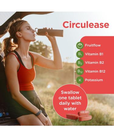 Healthspan Circulease with 150mg of Fruitflow (1 month supply) | Natural support for a healthy blood flow & cardiac function | Maintain Blood Pressure & support normal red blood cell formation | Vegan - Buy Online on GoSupps.com