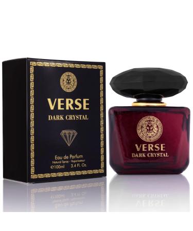 Verse Dark Crystal for Women 3.4fl Oz - Top Notes of Spicy Ginger & Cardamom with Pepper - Floral Tones of Orange Blossom & Creamy Coconut - Oriental Aroma with Warm & Musk - Elegant 100ml Bottle