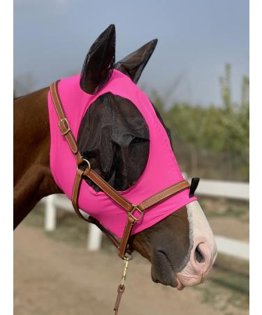 TGW RIDING Horse Fly Mask - Super Comfort & Elasticity with Ears (Large Dark Pink) | Best International Shipping - Buy Online on GoSupps.com