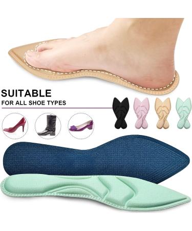 Women's High Heel Shoe Insoles - 8 Pairs Breathable 5D Sponge Inserts for Foot and Arch Pain Relief - Buy Online on GoSupps.com
