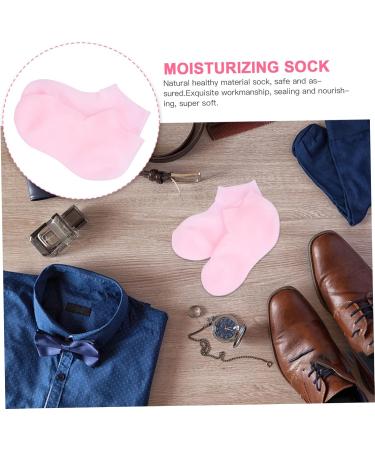 Healeved 2 Pairs Protective Socks Feet Care Natural Material Socks Moisturizing Gel Socks Silicone Gel Moisturizing Sock Foot Exfoliator Sock Heel Boots Women's Heel Socks Sebs Spa Pink - Buy Online on GoSupps.com