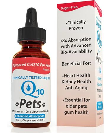 Liquid CoQ10 for Pets - 30 ml | Premium Health Supplement for Dogs & Cats - Boost Energy & Heart Health - Buy Online on GoSupps.com