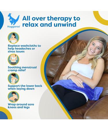 Huggaroo Soothe Microwave Heating Pad for Migraine Relief with Lavender Aromatherapy - Stocking Stuffer for Tension Headache Relief - Buy Online on GoSupps.com
