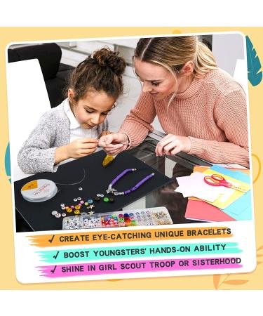 Clay Beads Bracelet Making Kit - 24 Colors, 6000 Flat Heishi Beads, 1200 Jewelry Accessories, 14 A-Z Smiley Face Bead Strings | Jewelry Making Kit for Preppy Girls 6-12 - Buy Online on GoSupps.com