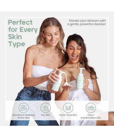 IKI Kirei Foam Cleanser - Gentle Face Wash for Women with Aloe Vera & Cucumber Extract Hydrating & Soothing Dermatologically Tested Suitable for Sensitive Skin Paraben-Free - Buy Online on GoSupps.com
