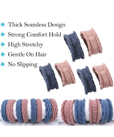 80 Pieces Elastic Cotton Hair Ties for Thick, Heavy, and Curly Hair - Lightweight and Highly Elastic Ponytail Holders (4 Styles, 10 Colors) - Buy Online on GoSupps.com