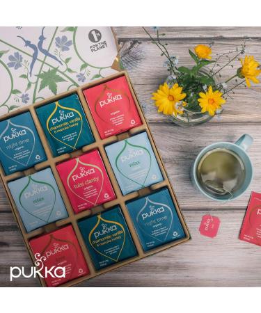 Pukka Organic Tea Bags Gift Set - Relax Selection Box - 45 Herbal Tea Bags - Buy Online on GoSupps.com