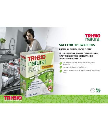Case of 6 x Tri-Bio Natural Dishwasher Salt 3lb (1.4kg) - Buy Online on GoSupps.com