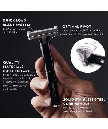 OneBlade Hybrid Safety Razor with Stand & 10 Premium Japanese Feather Blades - Best Single Blade Razor for All Skin Types - International Shipping Available - Buy Online on GoSupps.com