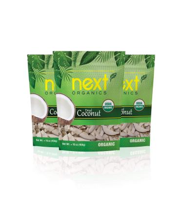 Next Organics Dried Coconut 16 oz Bag (Pack of 3)