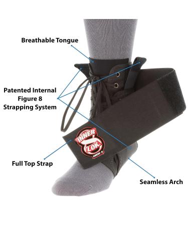 Swede-O Inner Lok 8 Ankle Brace - Black | Support & Stability for Small Sizes - Shop Internationally - Buy Online on GoSupps.com