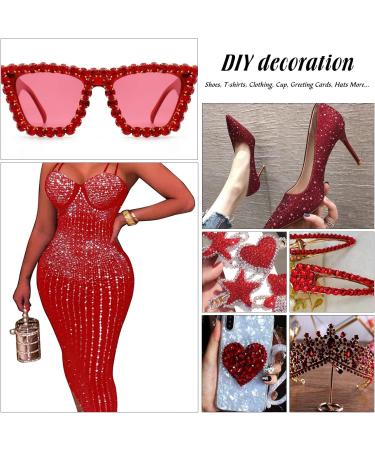 SS10 Red Hotfix Rhinestones Crystal Glass Bulk - 2.8mm Round (4320pcs) for DIY Clothes, Shoes, Gifts - Red Glitter Decoration - Buy Online on GoSupps.com