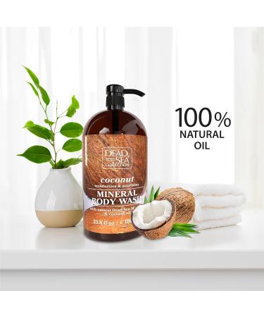 Dead Sea Collection Coconut Body Wash for Women and Men - 2 Pack (67.6 fl. oz) - Nourishing Cleanser with Natural Minerals and Vitamins - Buy Online on GoSupps.com