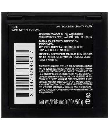 Revlon Powder Blush 004 Wine Not - 0.17 oz | Long-Lasting Cheek Color - Buy Online on GoSupps.com