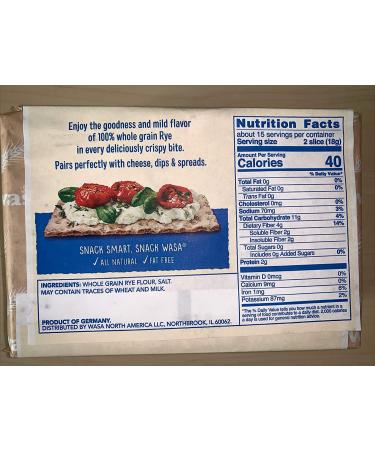Wasa Light Rye Crispbread 9.5oz - Healthy Scandinavian Snack - Buy Online on GoSupps.com
