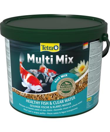 Tetra Pond Multi Mix - Premium Fish Feed for All Pond Fish | 10L Bucket with Flake Sticks Gammarus Wafer - Buy Online on GoSupps.com