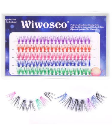 DIY Colorful Lash Clusters - 100pcs D Curl Eyelash Extensions | Wiwoseo - Buy Online on GoSupps.com