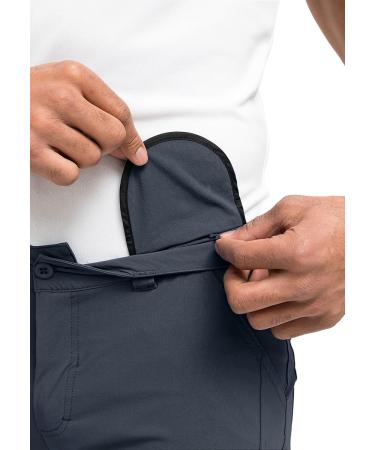 Maier Sports Men's Hiking Trousers Nil Short M - Graphite | Short Outdoor Trousers with Belt & 5 Pockets for Ultimate Storage - Buy Online on GoSupps.com