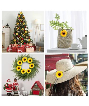 10 Beautiful Sunflower Hair Clips - Duck Beak Style for Ladies | Perfect for Parties Beach Vacations & Weddings - Buy Online on GoSupps.com