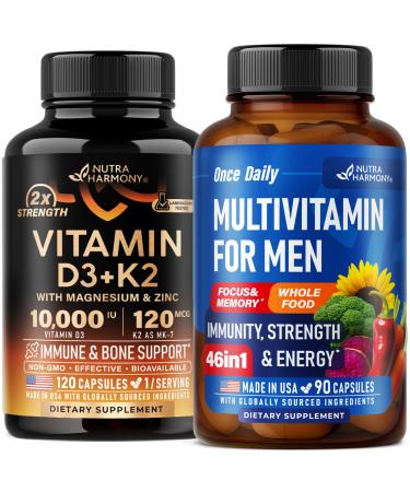 NUTRAHARMONY Vitamin D3 K2 & Multivitamins for Men Capsules