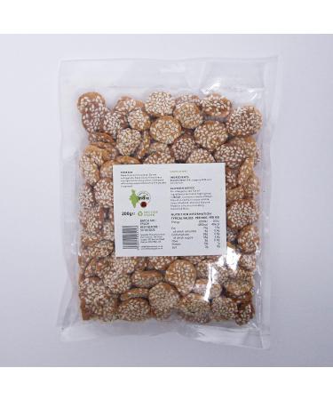 The Food Supply Jaggery Sesame Buttons Protein Buttons Great Taste Award Winner 2023 - Made out of 100% pure natural Jaggery Sesame - Gulten Free - Vegan & Vegetarian Friendly - 200g JAGGERY REWRI (POUCH) 200G - Buy Online on GoSupps.com