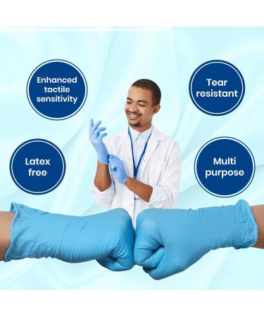 Nitrile Gloves Powder Free Pack of 2. 100 x 2 200 PCs (Large) Blue L (Pack of 200) - Buy Online on GoSupps.com