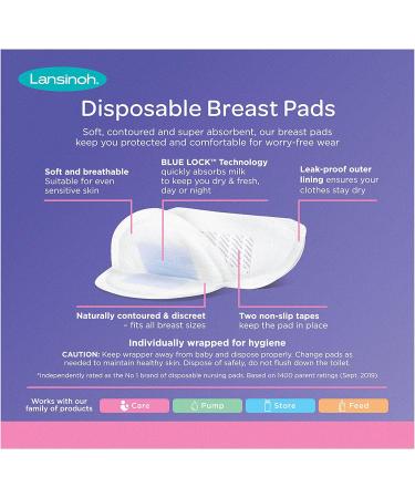 Lansinoh Disposable Nursing Pads 24pcs - Absorbent Breastfeeding Pads - Buy Online on GoSupps.com